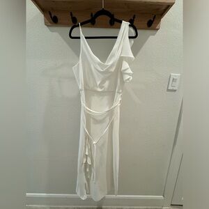 NWT Cinq a Sept silk white cowl dress